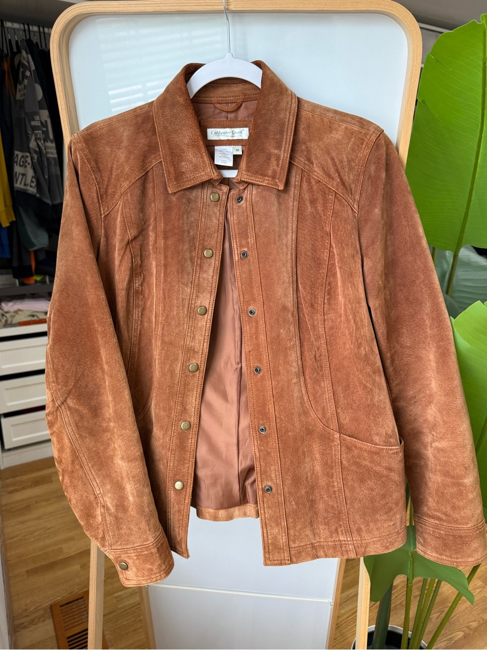 Coldwater Creek Rust Brown Suede Jacket